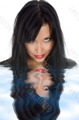 Sexy girl with wind-breaker