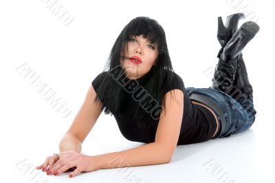 Portrait of the young beautiful girl