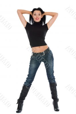 Portrait of the young beautiful girl