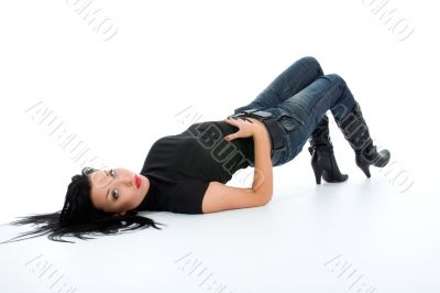 Portrait of the young beautiful girl