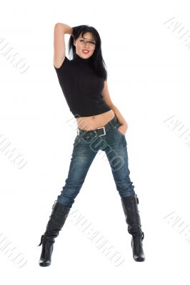 Portrait of the young beautiful girl