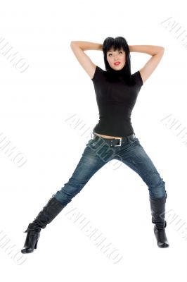 Portrait of the young beautiful girl