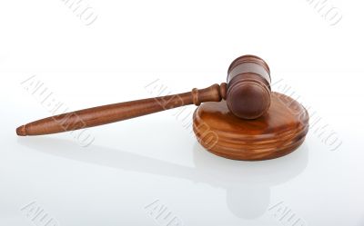 gavel with small reflection in front