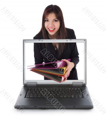 Business woman with folder