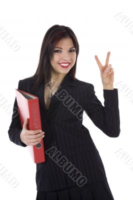 Business woman with folder