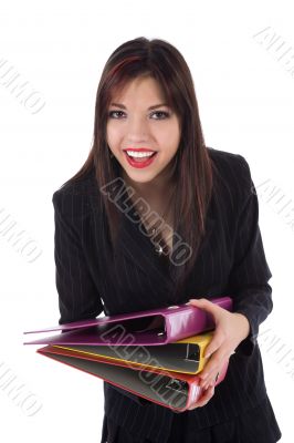 Business woman with folder