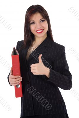 Business woman with folder