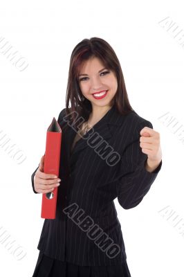 Business woman with folder