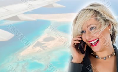 business woman  calling