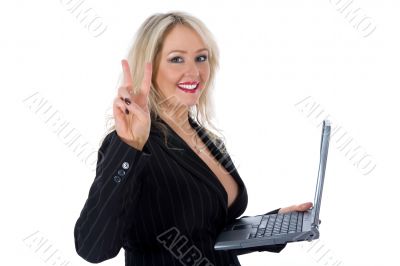 business woman and laptop