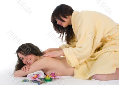relax massage to the girl