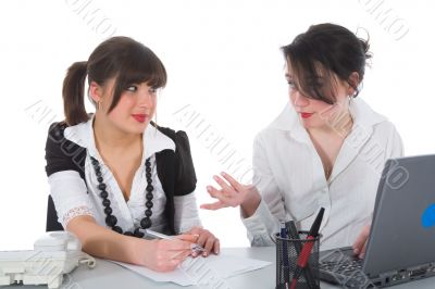 business women  working