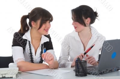 business women  working