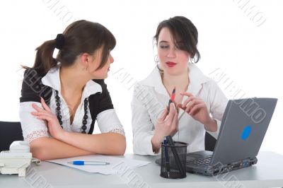 business women  working