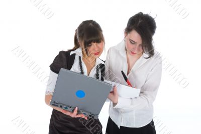 business women  working