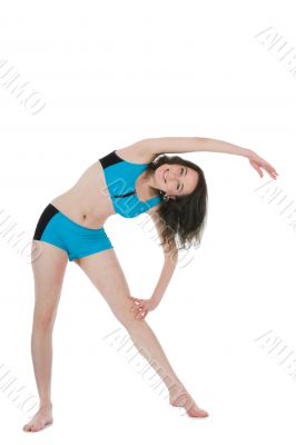 Girl practicing fitness