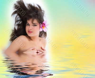 portrait of the nude girl