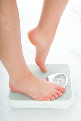 beautiful woman legs with  scales