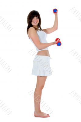 Girl practicing fitness