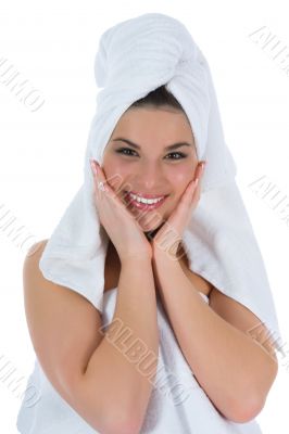 Beautiful girl with towel