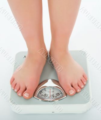 beautiful woman legs with  scales