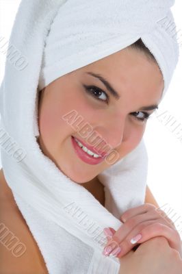 Beautiful girl with towel Beautiful girl with towel
