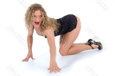 portrait of the nude blonde with blue eyes portrait of the nude blonde with blue eyes