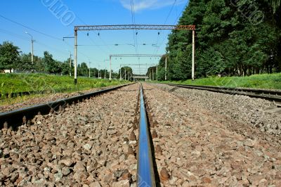 Iron railroad rail 