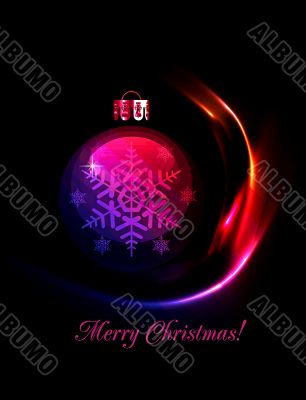 Christmas decoration stylized ball. Vector illustration. EPS10