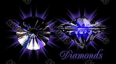 Diamonds on black