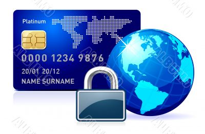 Abstract illustration representing secure online payment.