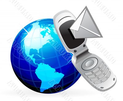 Send and Receive SMS Messages. Communication concept. Mobile pho