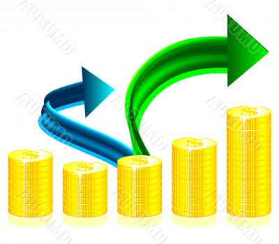 Financial success concept illustration Financial success concept illustration