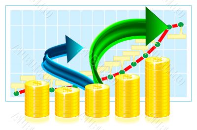 Financial success concept illustration