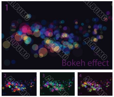 Abstract lights bokeh effects