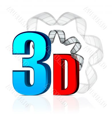 3D Cinema with film strip