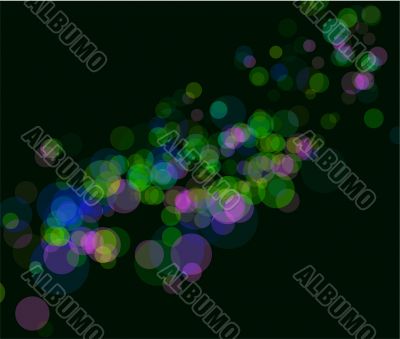 Multi color bokeh lights background