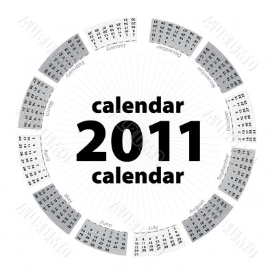 Simple creative calendar of 2011