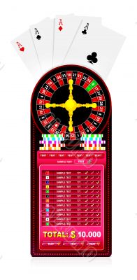 a roulette table with various gambling and casino elements