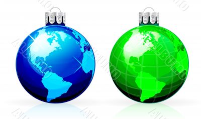 Globe christmas balls