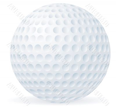 Golf ball isolated on white 