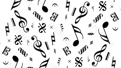 Vector music note seamless