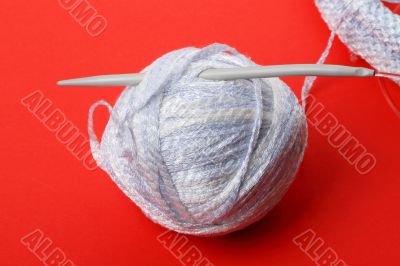 Ball of knitting lace