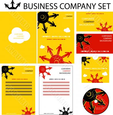 Corporate human presentation, report template. Cogs backgrounds,