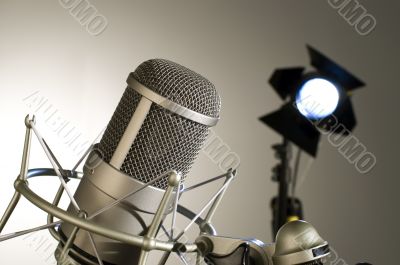 Microphone in studio.