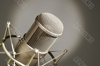 Microphone in studio.