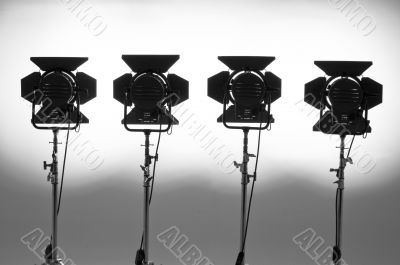 Four  searchlights.