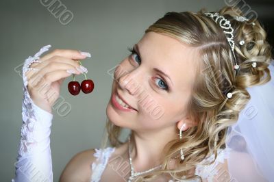 Bride with sweet berry