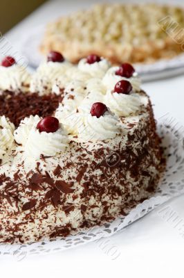 Cherry cake with chocolate - cake - Cherry cake with chocolate - cake -