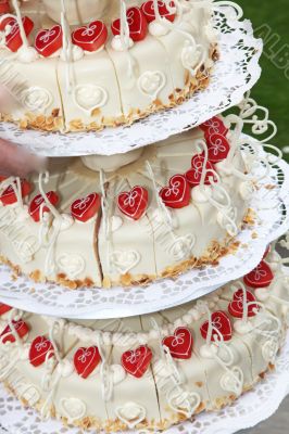 Ornate wedding cake 